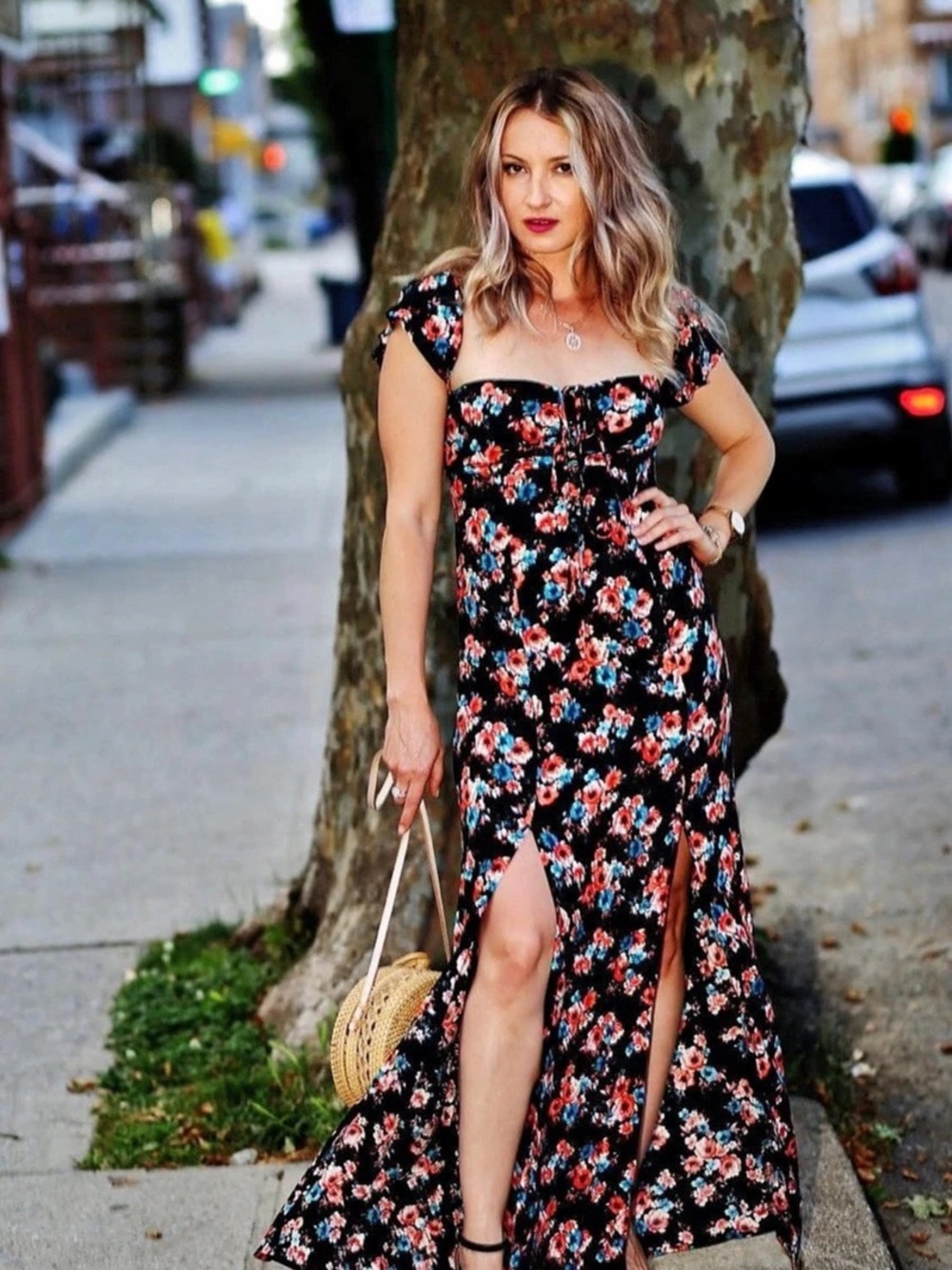 Forever 21 Floral Maxi Dress 100% rayon Medium